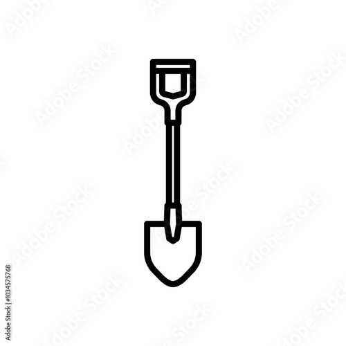 shovel icon vector in line style