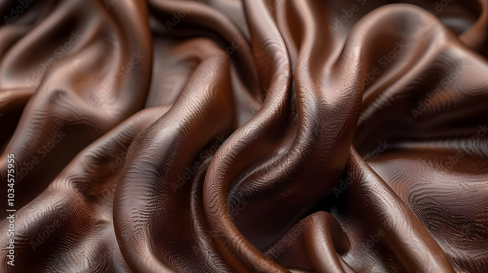 Abstract 3D Background of Brown Wavy Fabric Abstract 3D Background of Brown Wavy Fabric