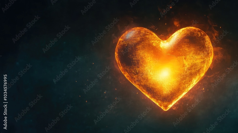 A glowing heart in the center of a dark background, symbolizing love, hope, and emotional strength, perfect for inspirational and emotional themes A glowing heart in the center of a dark background, symbolizing love, hope, and emotional strength, perfect for inspirational and emotional themes