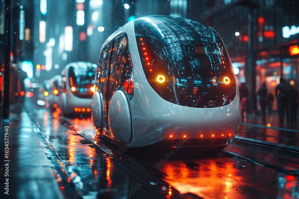 Robots Providing On-Demand Public Transport Services in a Futuristic City Robots Providing On-Demand Public Transport Services in a Futuristic City