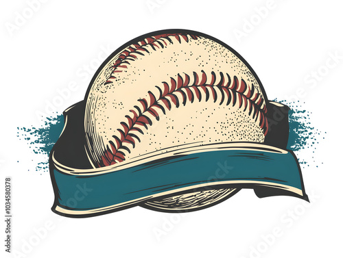 Vintage Baseball Sports Logo Illustration for Outdoor Game Banner