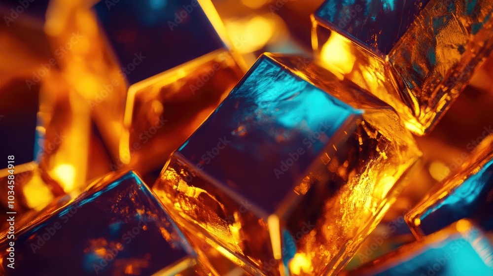 Glimmering Gold Bars at Different Angles Glimmering Gold Bars at Different Angles