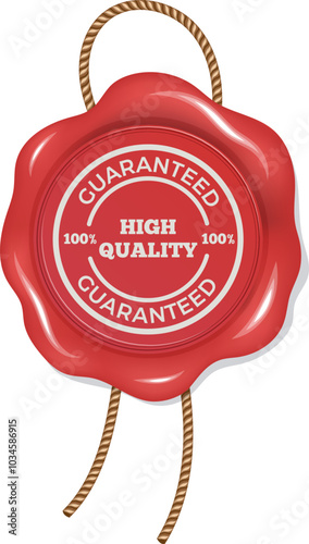 High quality stamp. Red wax seal guarantee