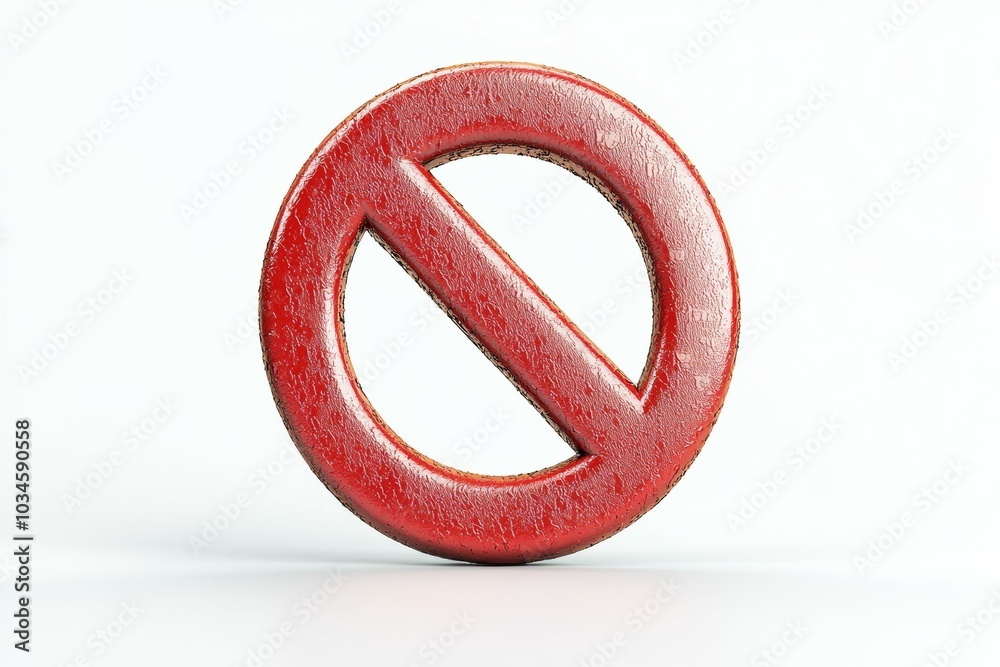 A red circle with a white line through it, prohibition sign or symbol A red circle with a white line through it, prohibition sign or symbol