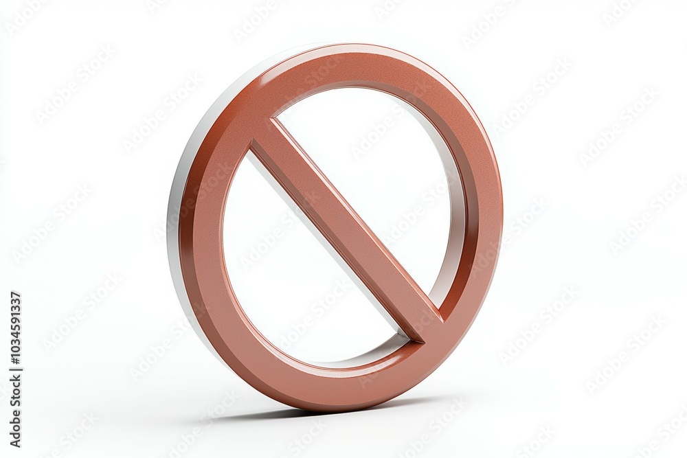 A red and white sign with a slash through it, prohibition sign or symbol A red and white sign with a slash through it, prohibition sign or symbol