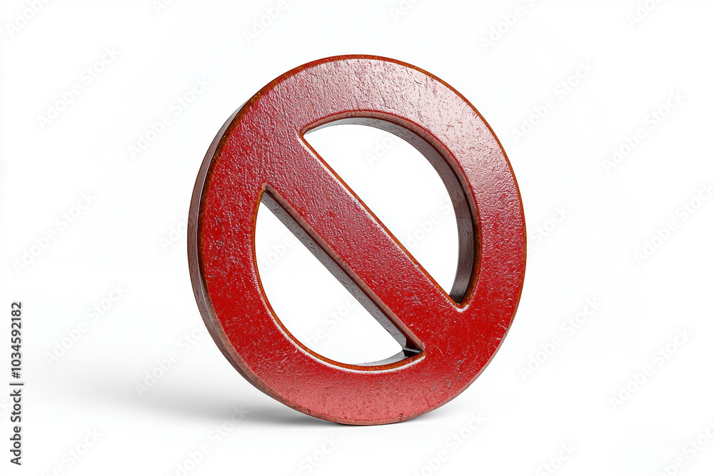 A red circle with white line through it, prohibition sign or symbol A red circle with white line through it, prohibition sign or symbol