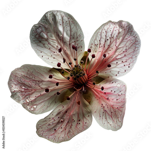 Charming Fivespot Flower Isolated on Transparent Background photo