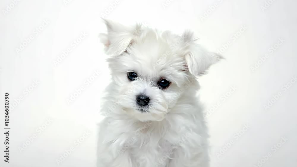 Puppy isolated on white studio background. Pet care concept. Veterinary clinics and pet grooming service. Purebred dog portrait. Cute dog Puppy isolated on white studio background. Pet care concept. Veterinary clinics and pet grooming service. Purebred dog portrait. Cute dog