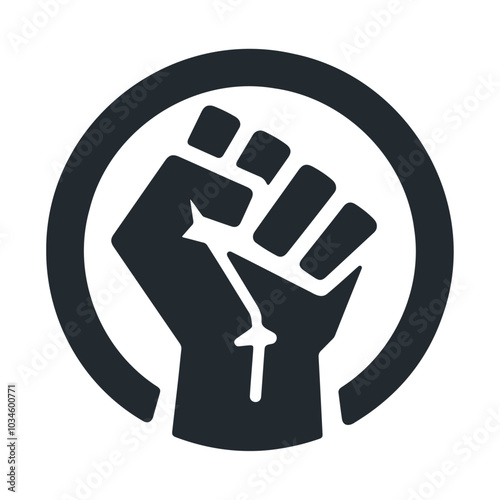 Anger freedom fist vector icon design