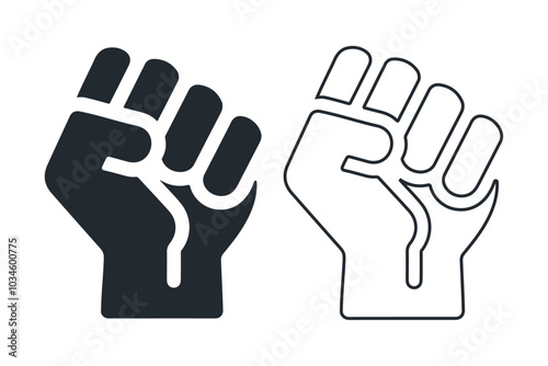 Anger freedom fist vector icon design