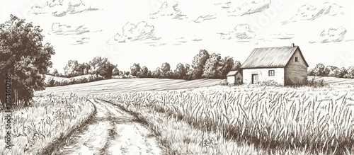 Countryside Cottage Sketch