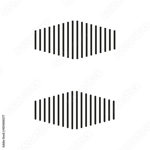 Abstract vertical lines. Geometric linear shapes. Minimalist stripe design. Vector lines icon.