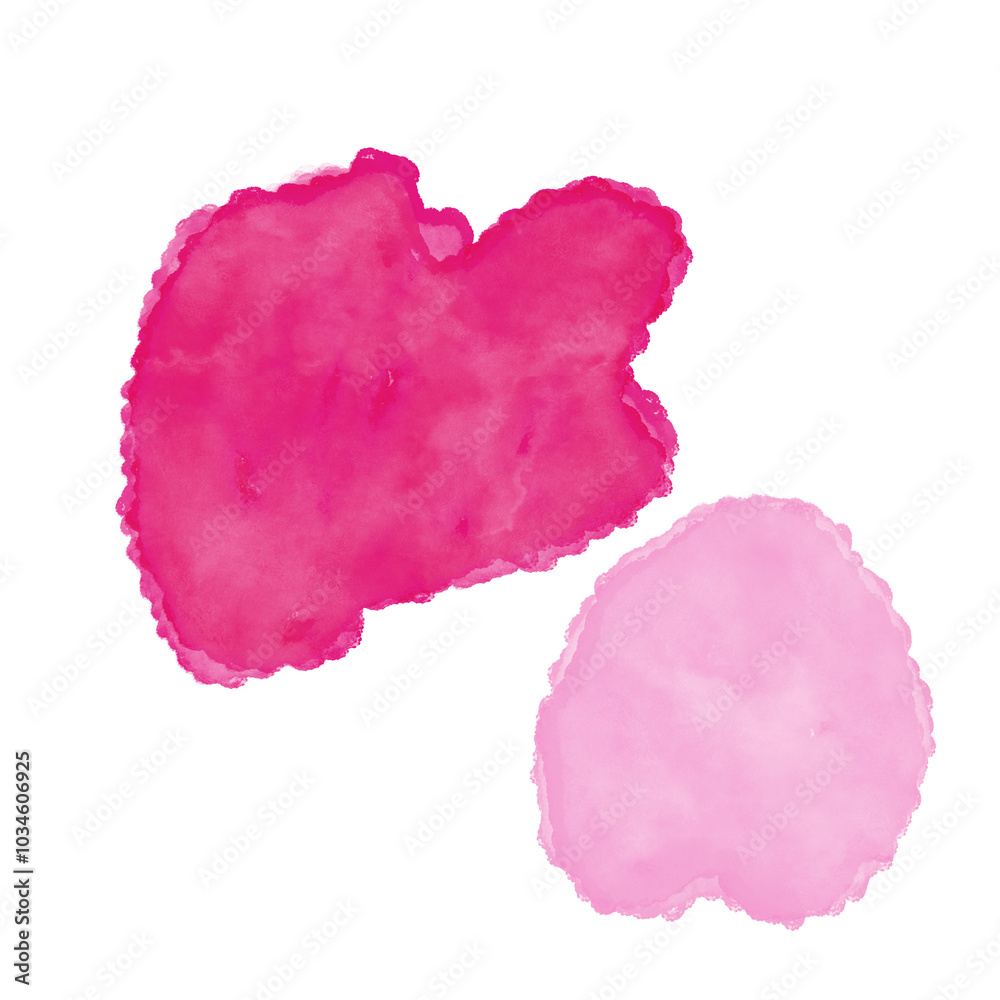Pink Watercolor Blob Shapes