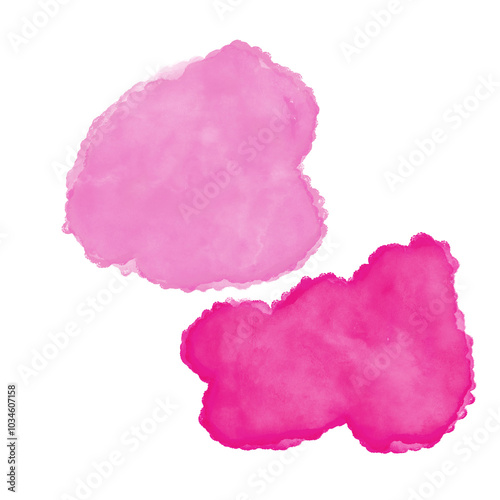 Pink Watercolor Blob Shapes