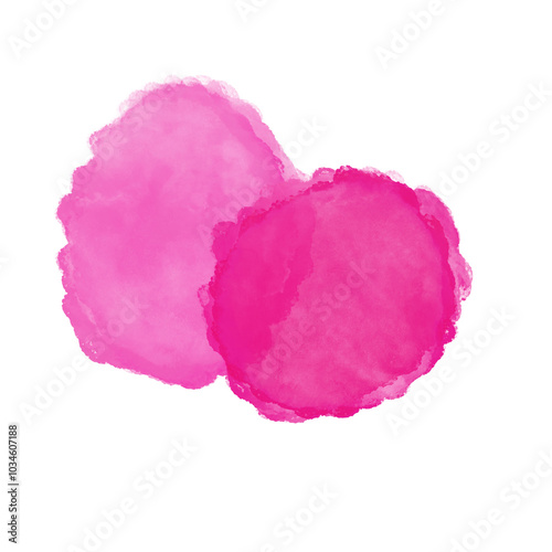 Pink Watercolor Blob Shapes