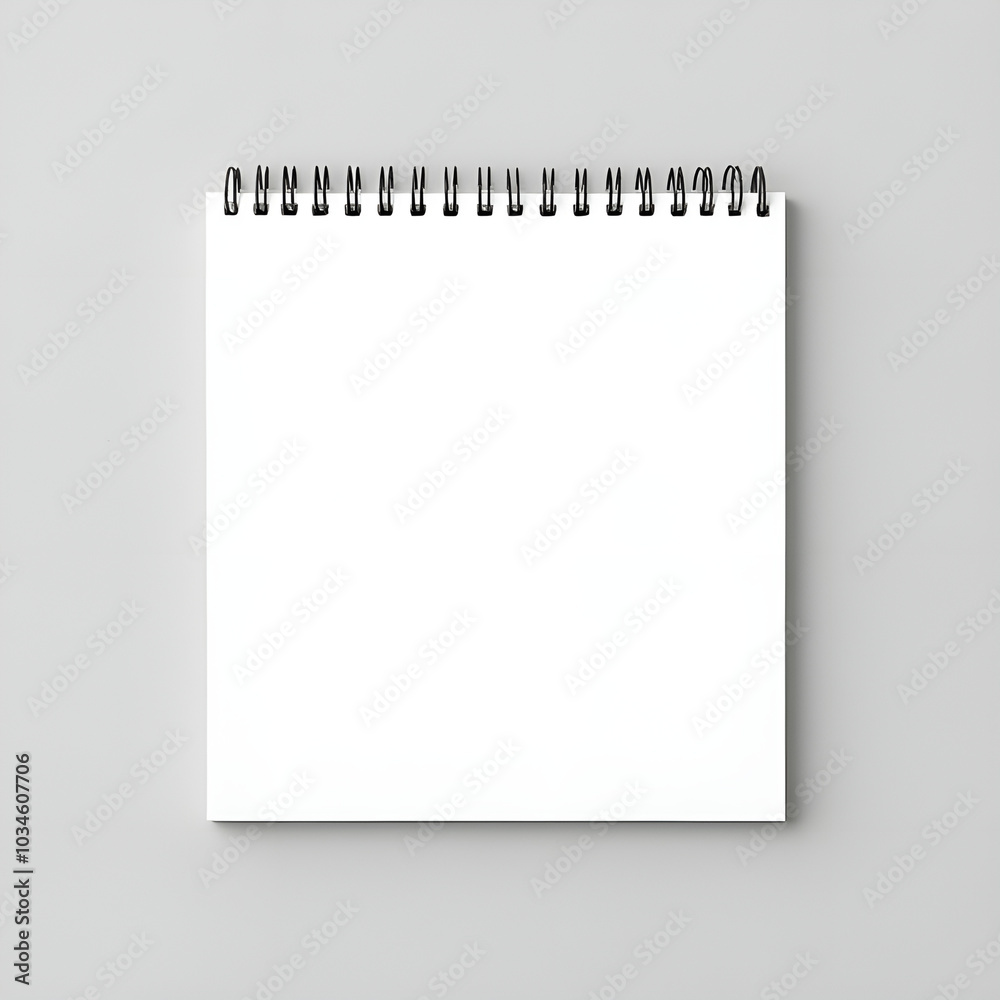 blank notebook on white Sketchbook background. Generative ai blank notebook on white Sketchbook background. Generative ai