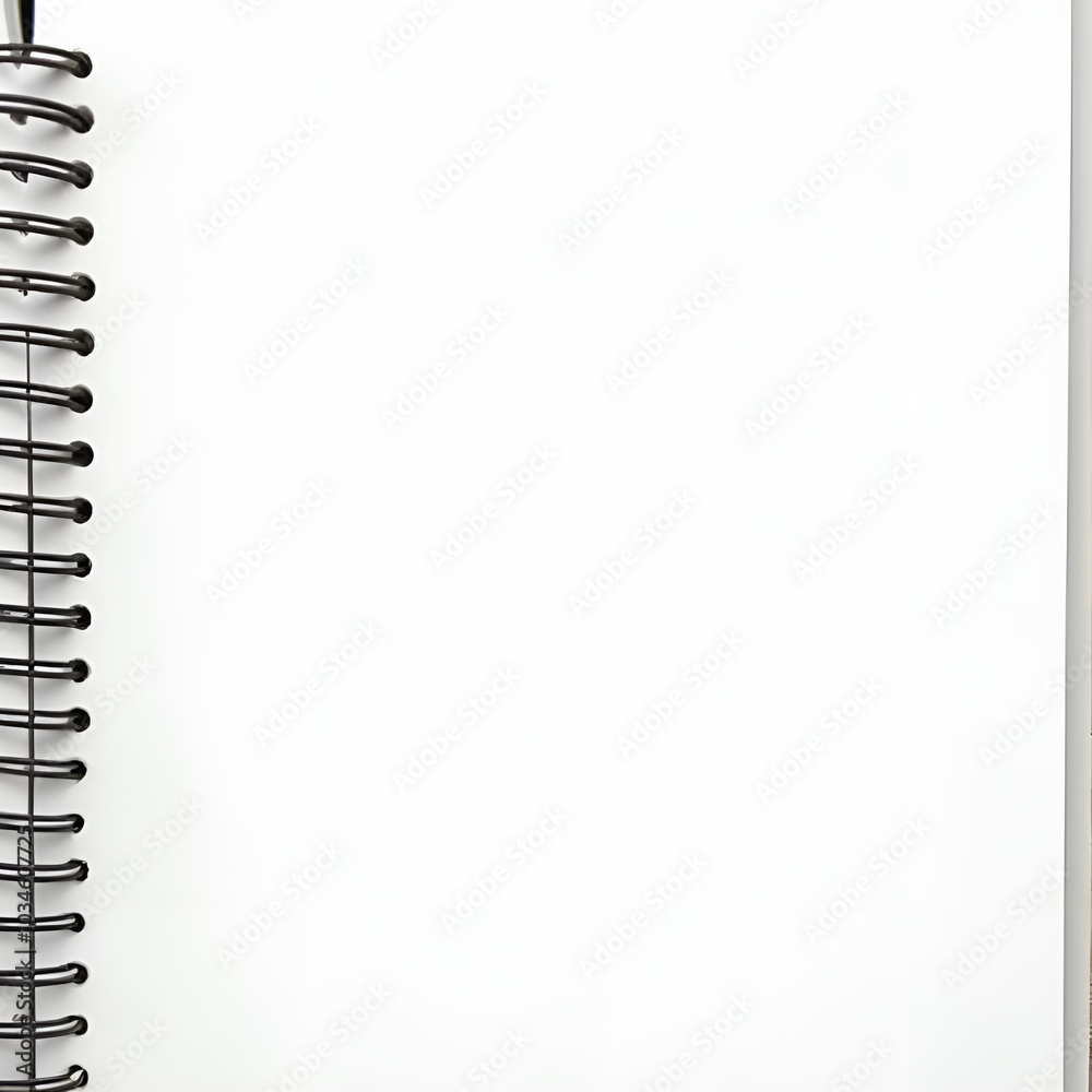 blank notebook on white Sketchbook background. Generative ai blank notebook on white Sketchbook background. Generative ai