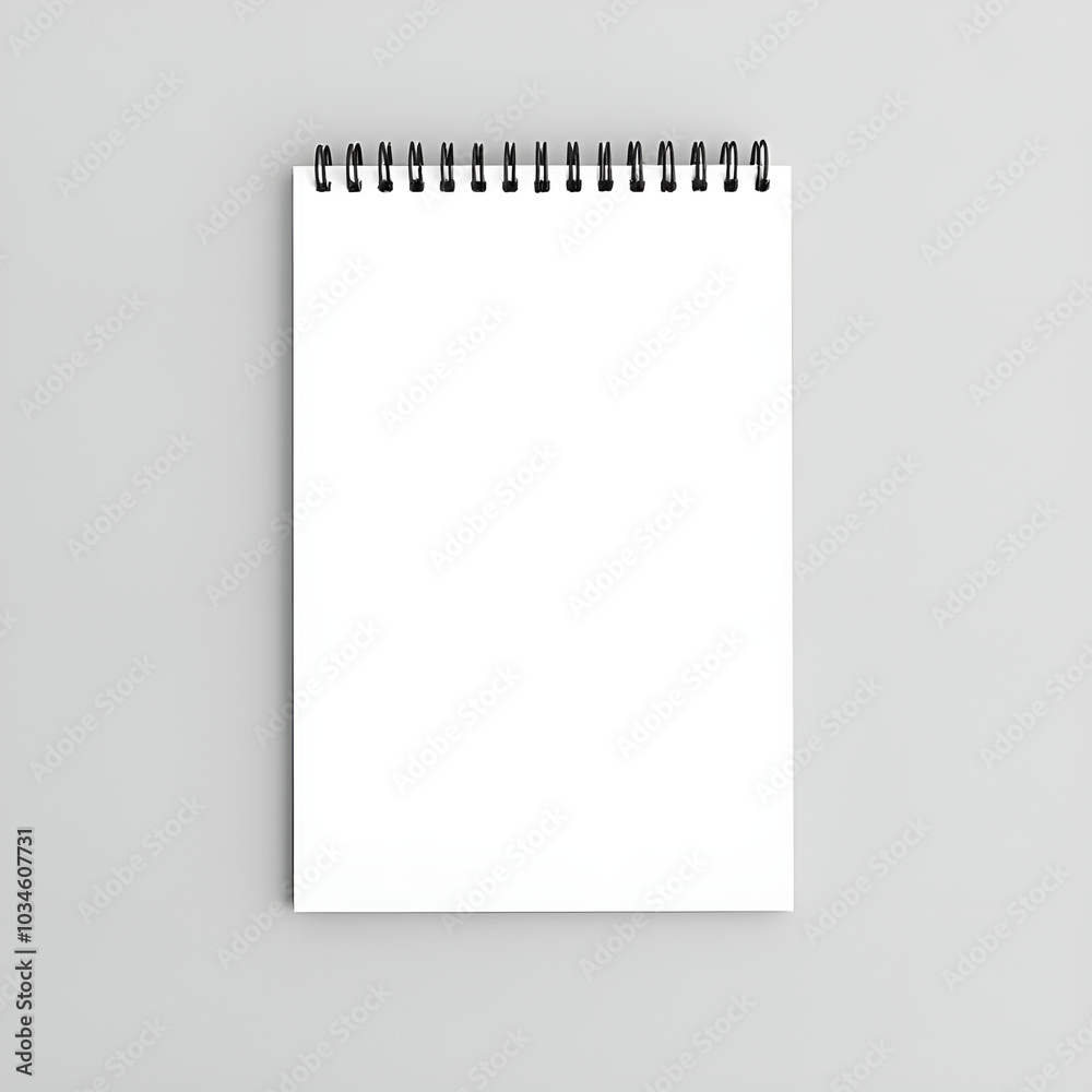 blank notebook on white Sketchbook background. Generative ai blank notebook on white Sketchbook background. Generative ai