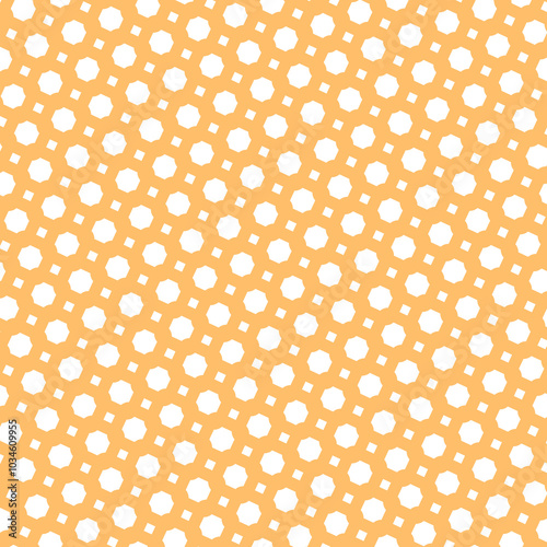 Chain Link Grid Wire Mesh Art Pattern Fence Design Ai Made Digital Artwork Illustration White Orange 997