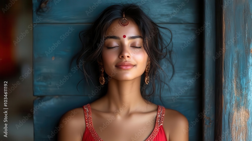 young indian woman in thoughtful pose against an isolated background conveying introspection and contemplation embodying the essence of personal reflection and inner strength young indian woman in thoughtful pose against an isolated background conveying introspection and contemplation embodying the essence of personal reflection and inner strength