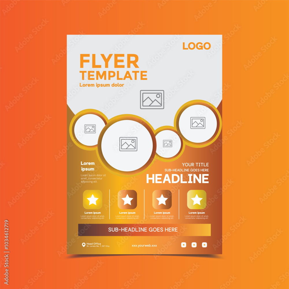 golden gradient color modern flyer template golden gradient color modern flyer template