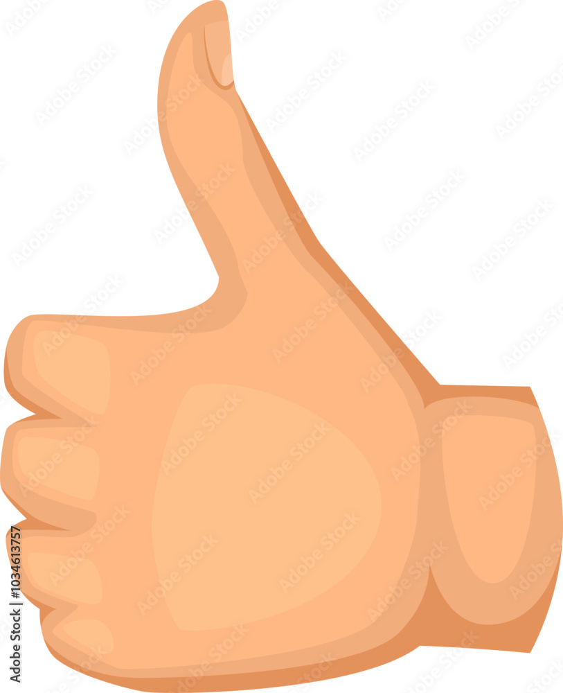 Thumb up positive gesture. Approve hand sign Thumb up positive gesture. Approve hand sign