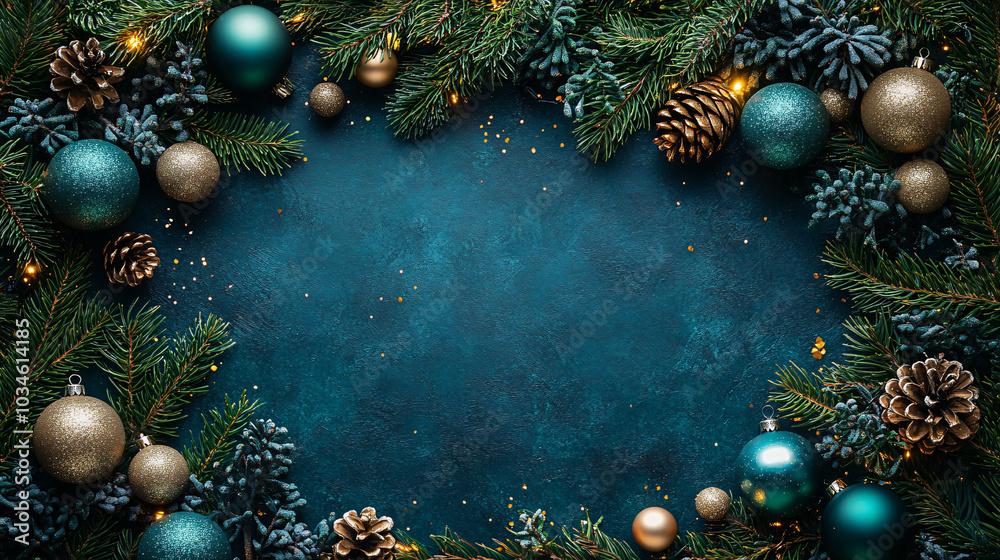 Luxurious holiday background with festive decorations and warm light, perfect for holiday greeting cards. Luxurious holiday background with festive decorations and warm light, perfect for holiday greeting cards.
