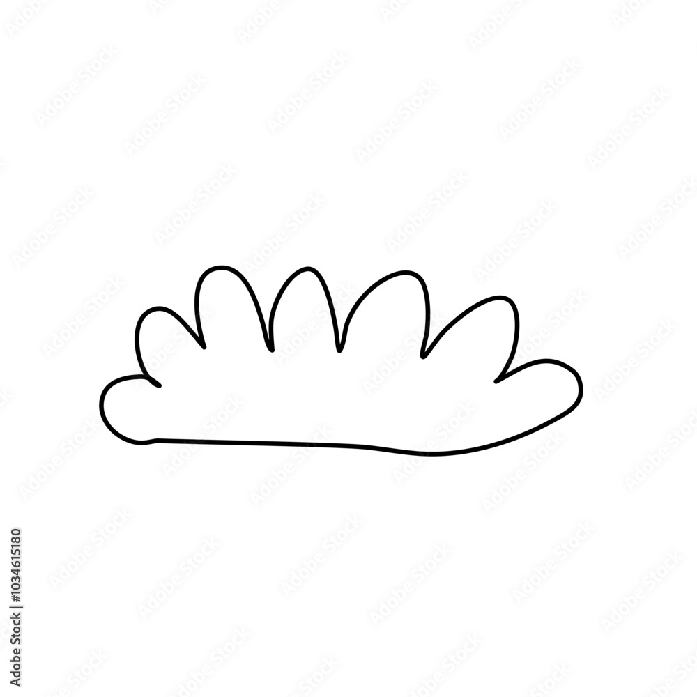 Obraz premium Children draw cloud doodle
