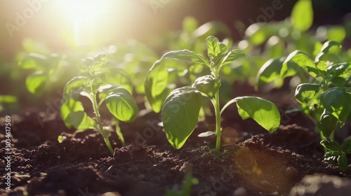 Sunrise on a Seedling Garden