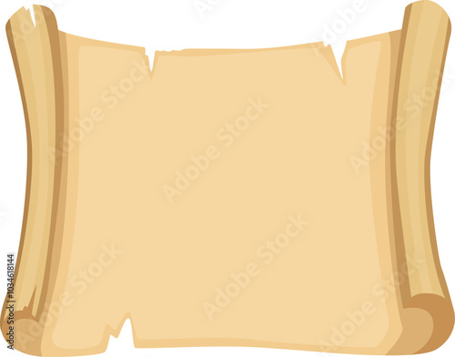 Old parchment cartoon template. Ancient paper