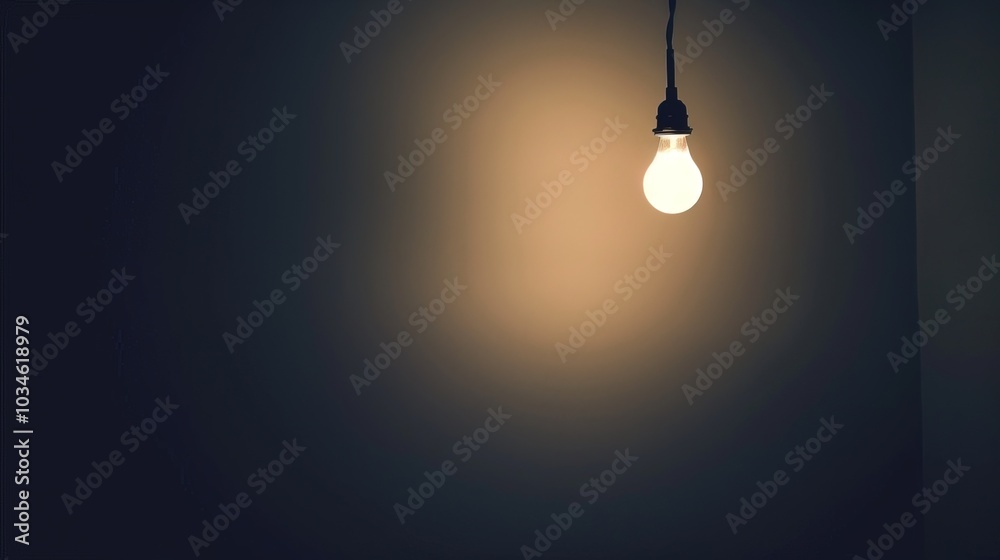 Dark empty room with single flickering light bulb casting long shadows, emphasizing absence of power and eerie atmosphere, minimalist setting with focus on light bulb's glow. Dark empty room with single flickering light bulb casting long shadows, emphasizing absence of power and eerie atmosphere, minimalist setting with focus on light bulb's glow.