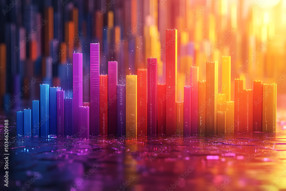 A dynamic 3D data visualization displaying colorful chart bars, illustrating business analytics, statistics, and trends in a modern, abstract style.
A dynamic 3D data visualization displaying colorful chart bars, illustrating business analytics, statistics, and trends in a modern, abstract style.