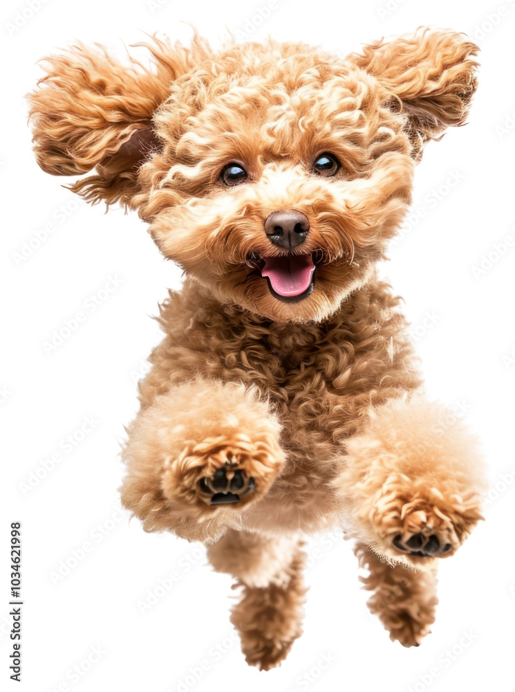 PNG Happy poodle jumping mammal animal pet. PNG Happy poodle jumping mammal animal pet.