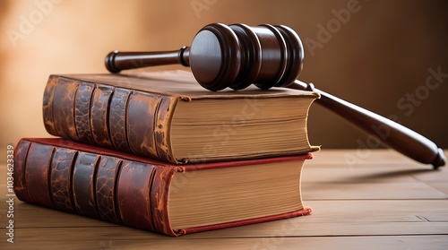 law book and gavel placed strategically on a wooden table, symbolizing justice and authority, with a focus on legal education and practice (8)