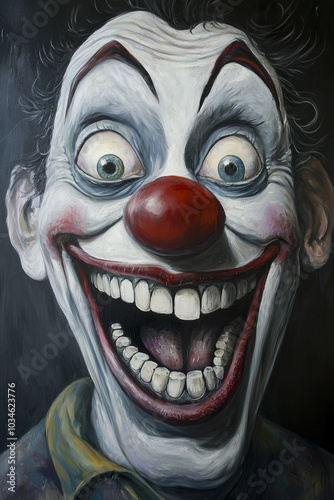 laughing clown face