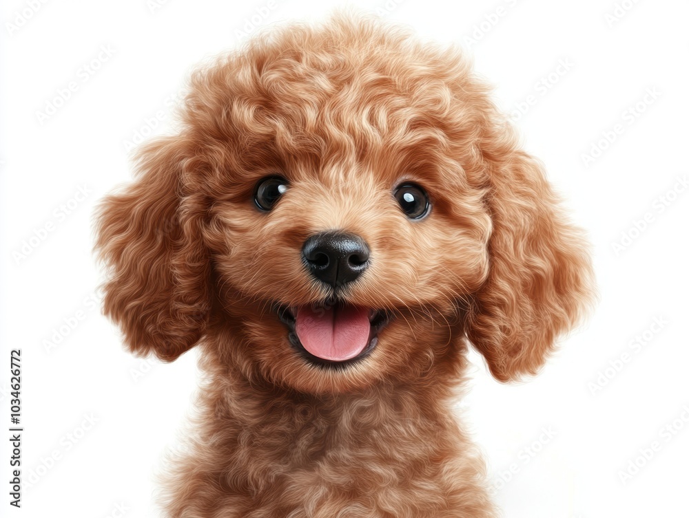 Adorable Poodle Puppy with Curly Hair Adorable Poodle Puppy with Curly Hair