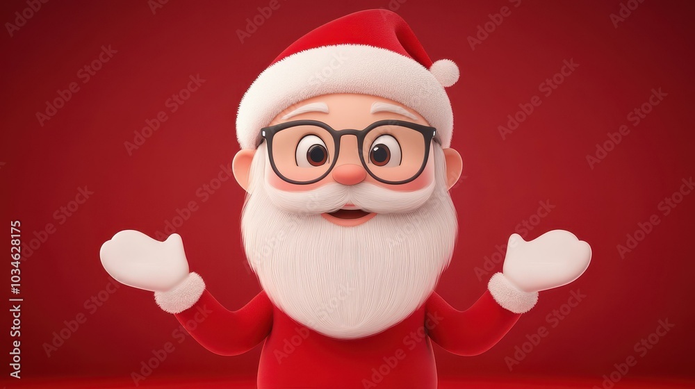 A vibrant Santa illustration radiates joy and color, perfect for a festive season of cheer and happiness. A vibrant Santa illustration radiates joy and color, perfect for a festive season of cheer and happiness.