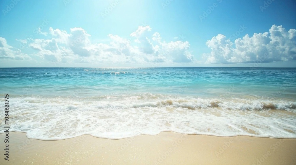 Fototapeta premium Nature's Harmony: Ocean Meets Desert in High Definition