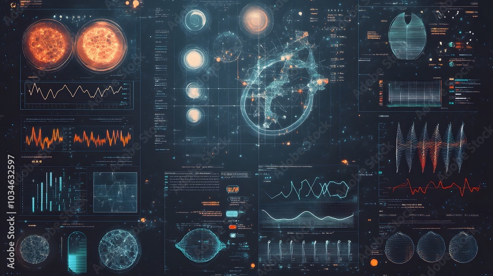 Fototapeta premium Biological and science background . 