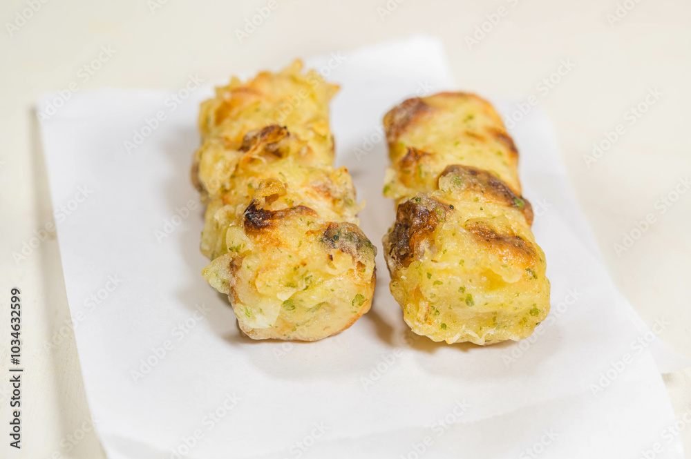 ポテサラちくわの磯辺揚げ ポテサラちくわの磯辺揚げ