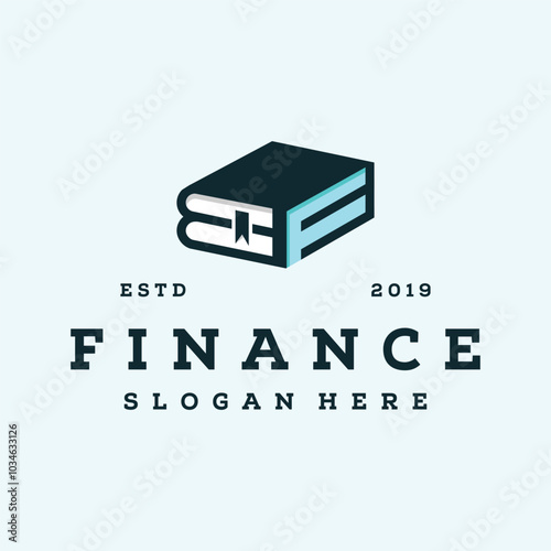 letter F book document logo design element vector template