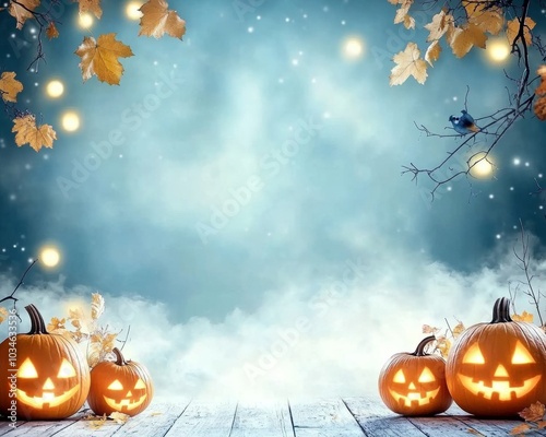 A lively Halloween pumpkin rolling race with kids pushing pumpkins down a decorated path