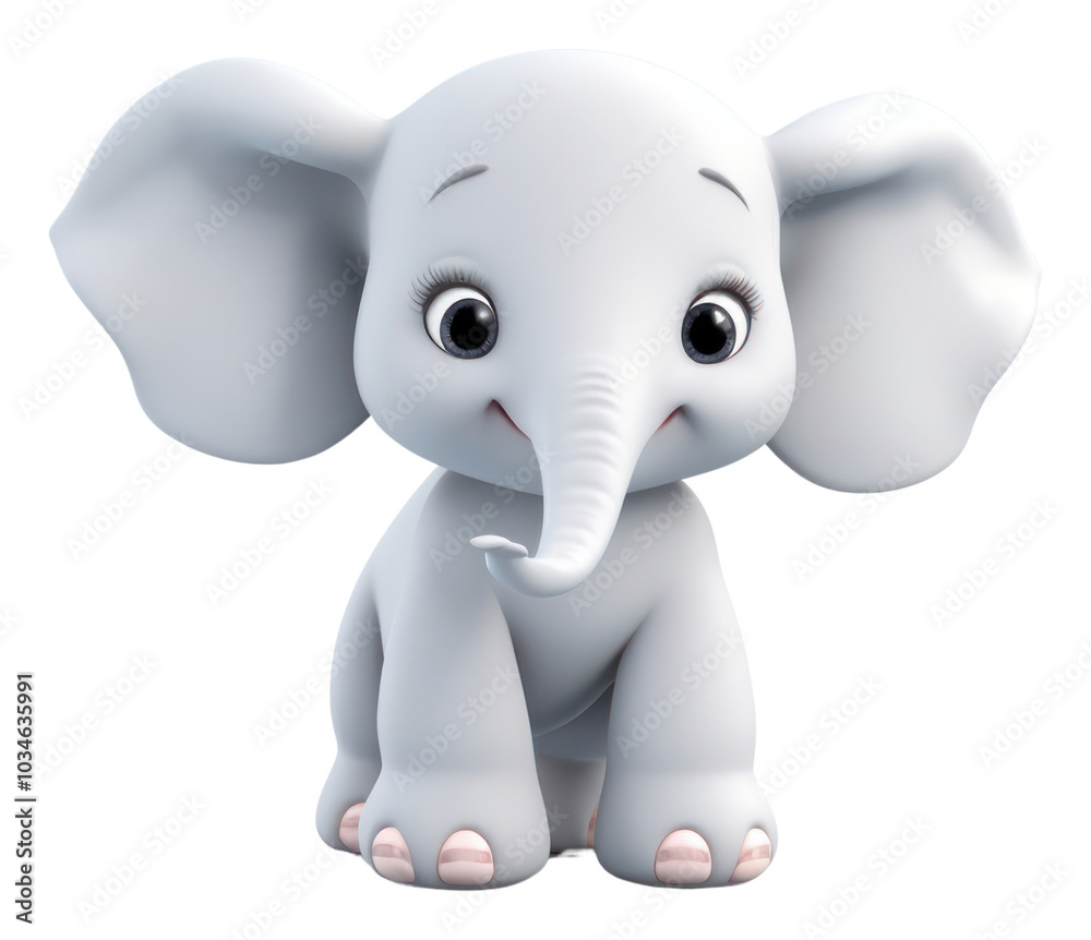 PNG Cute baby elephant background wildlife cartoon animal.