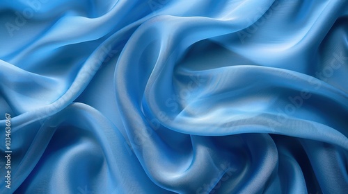 Silky Waves: Elegant Sky Blue Fabric Texture for Luxury Products