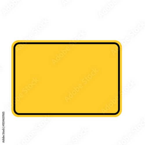 Black yellow plank road sign