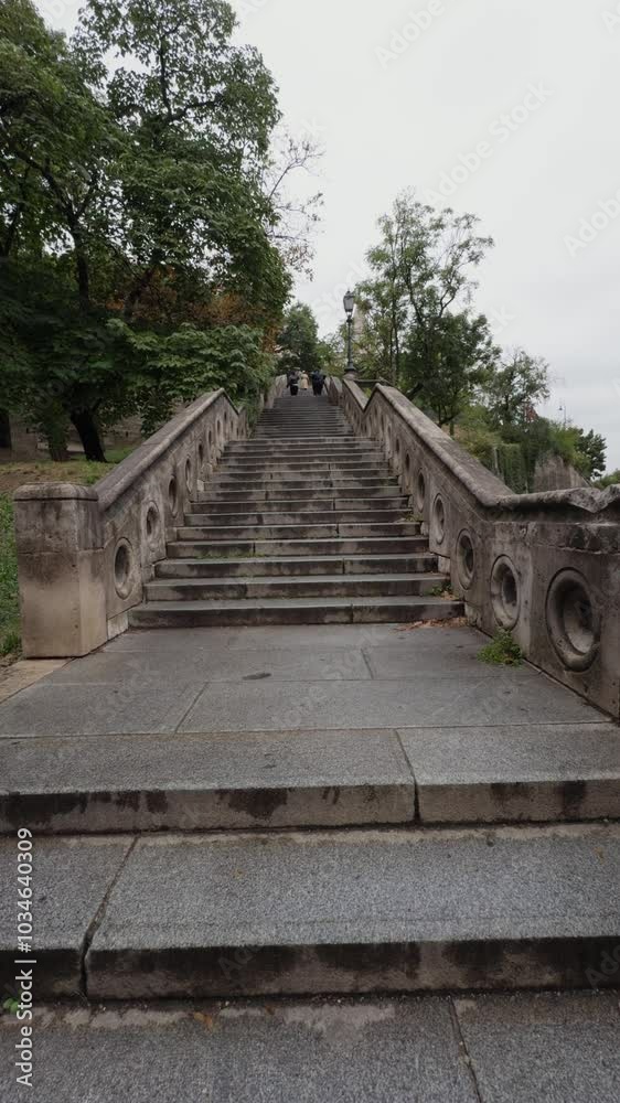 Fisherman's Bastion Halászbástya stairs in budapest Fisherman's Bastion Halászbástya stairs in budapest