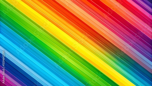 Abstract Diagonal Rainbow Stripes with Vibrant Hues and Subtle Gradient Effects