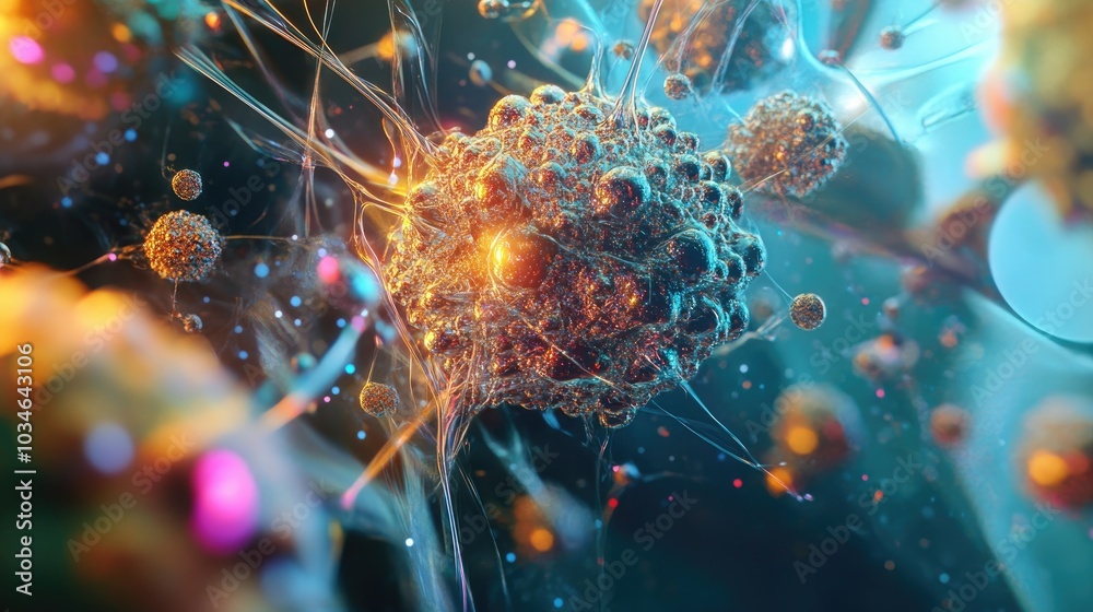 Nostalgic and photorealistic depiction of nanoparticles undergoing digital disintegration