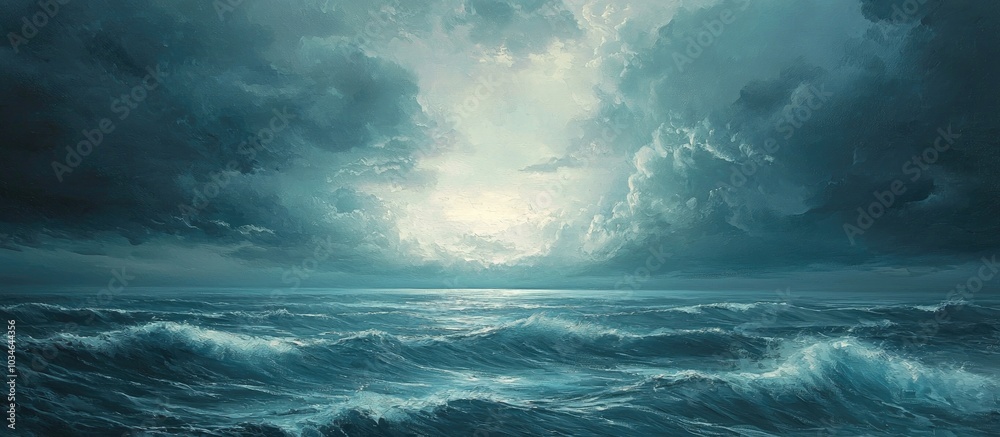 Fototapeta premium Moody Skies Over The Sea