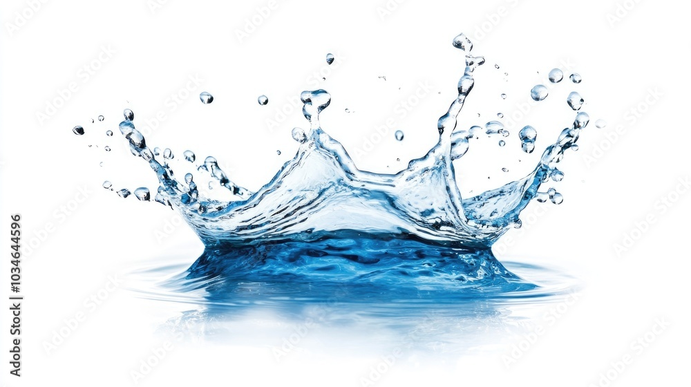 Isolated water splash on a white background Isolated water splash on a white background